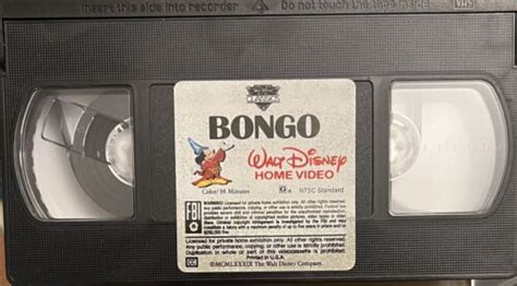 Walt Disney Mini Classics Bongo Vhs 1989 12257749038 Ebay