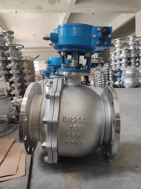 304 Stainless Steel Turbine Ball Valve Q347f 16p 25p Cf8 Cf8m Turbining