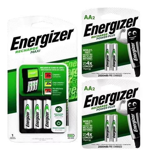 Cargador De Pilas Energizer Maxi 6 Pilas Aa Recargables Envío gratis