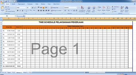 Cara Membuat Time Schedule Proyek Dengan Excel Hongkoong