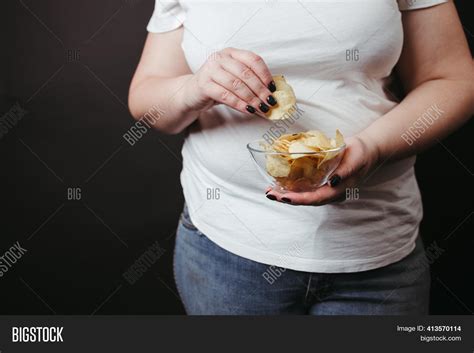 Overweight Woman Eat Image And Photo Free Trial Bigstock