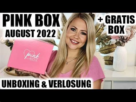 Pink Box August Unboxing Verlosung Youtube