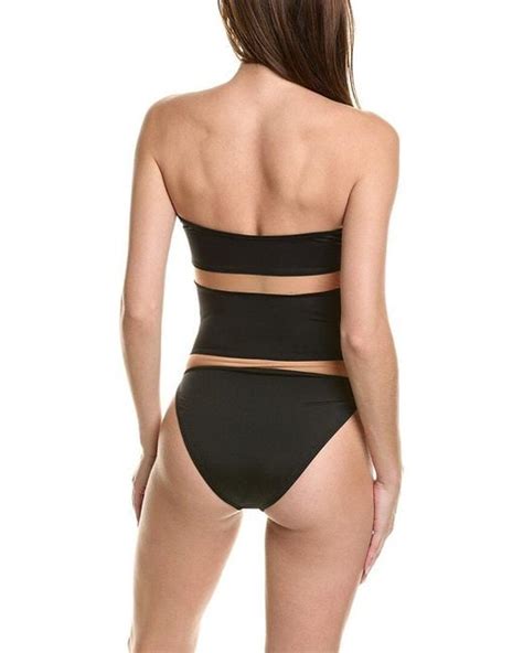 Norma Kamali Bishop Nude Insert One Piece In Black Lyst Uk