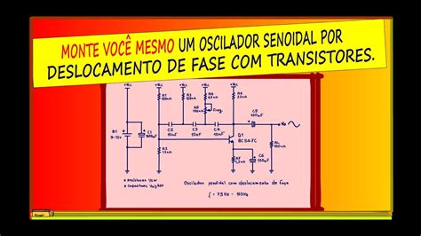 Oscilador Senoidal Por Deslocamento De Fase Transistores YouTube