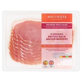 Waitrose Dry Cured Smoked Back Bacon Rashers Waitrose Partners