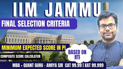 Iim Jammu Final Selection Criteria Safe Score Based On Rti