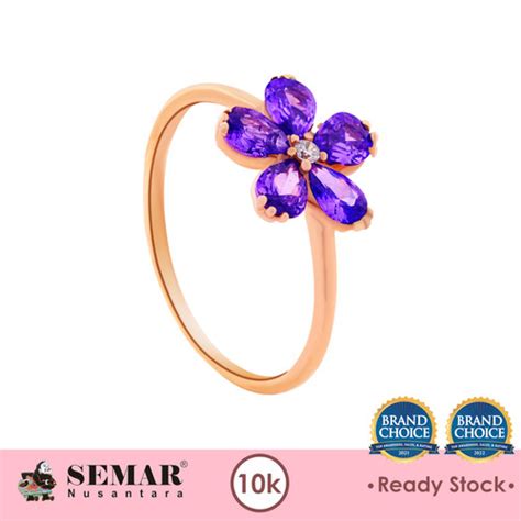 Promo Cincin Emas Criysta Floral Gold K Semar Nusantara Cicil X