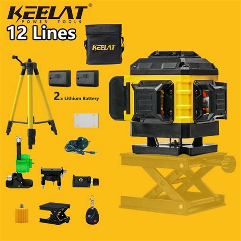 Keelat Line Laser Level Green Light Self Leveling Rotary