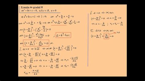 Exemple De Ecuatii De Gradul Rezolvate