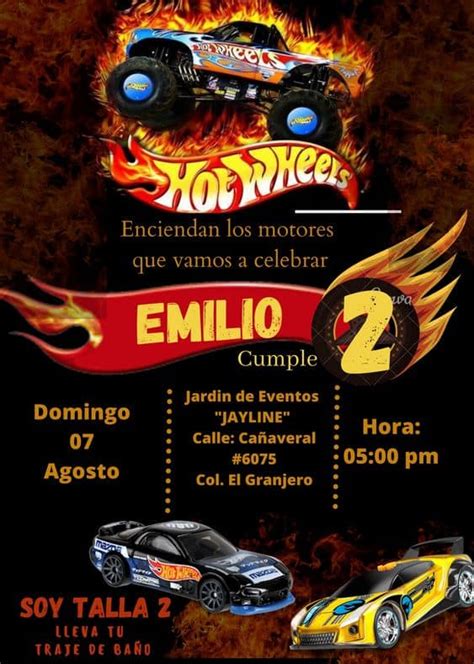 Convite Hot Wheels 62 Ideias E Modelos Para Editar