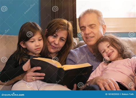 Family Reading the Bible Together Stock Image - Image of christian ...