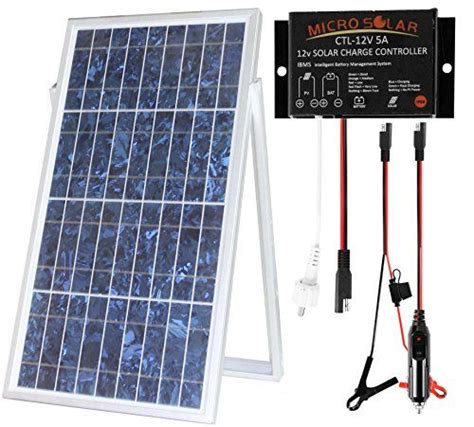 MicroSolar - 30w Solar Charger Kit // Plug & Play// IP68 Waterproof ...