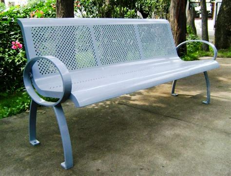 Commercial Metal Park Bench / SPB-075 | Sunperk | Commercial Outdoor ...