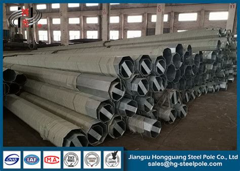 Hot Dip Galvanised Steel Poles NEA Standard Philippines Octagonal