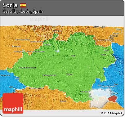 Free Political 3D Map of Soria