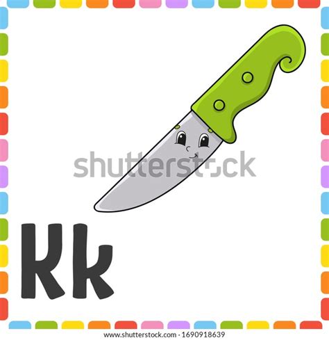 English Alphabet Letter K Knife Abc Stock Vector (Royalty Free ...