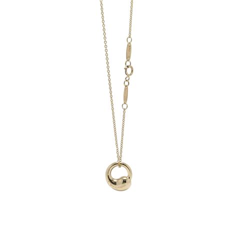 Tiffany And Co 18k Gold Elsa Peretti Eternal Circle Pendant Necklace