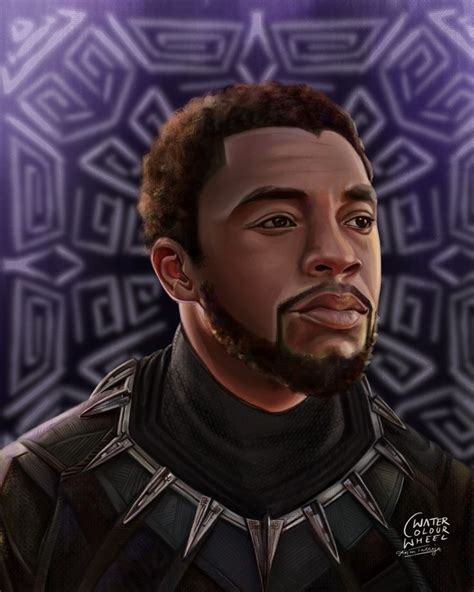 Digital Portrait On Ipad In Procreate Digital Portrait Black Panther