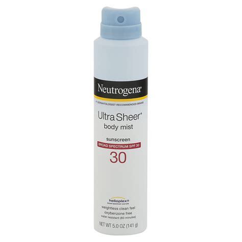 Save On Neutrogena Ultra Sheer Body Mist Sunscreen Broad Spectrum Spf 30 Order Online Delivery