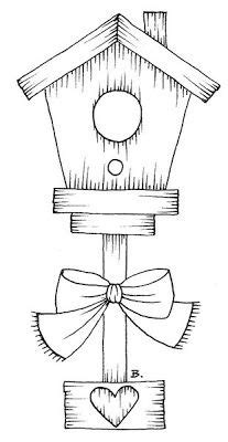 Birdhouse Clipart Black And White Clip Art Library