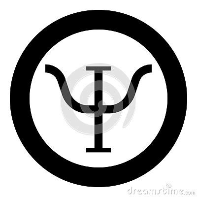 Psi Greek Symbol Capital Letter Uppercase Font Icon In Circle Round