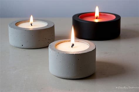 Premium Photo Diy Concrete Candle Holder