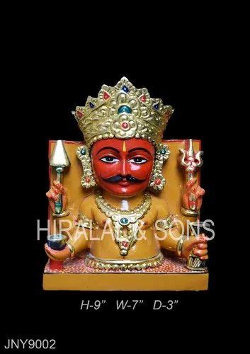 Yellow Painted Nakoda Bhairav Statue, Size: 9", for Temple at Rs 18000 ...