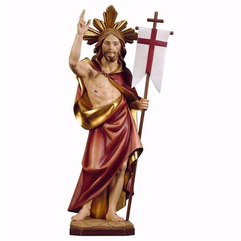 Resurrección de Jesús Cristo con Aureola cm 18 7 1 inch Estatua