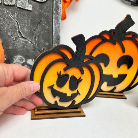 Layered Decorative Jack O Lantern Trio