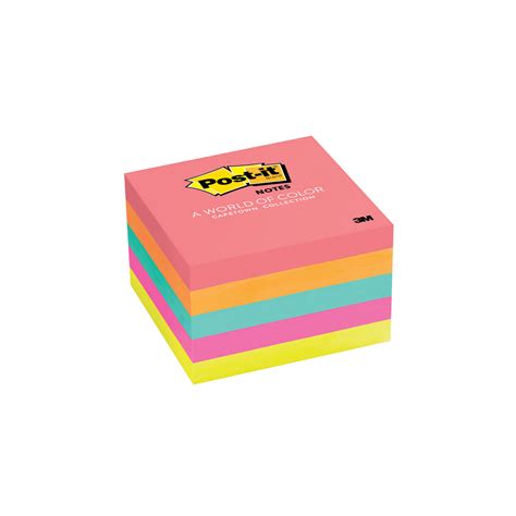 Cubo Notas Adhesivas 3m Post It 654 Colores