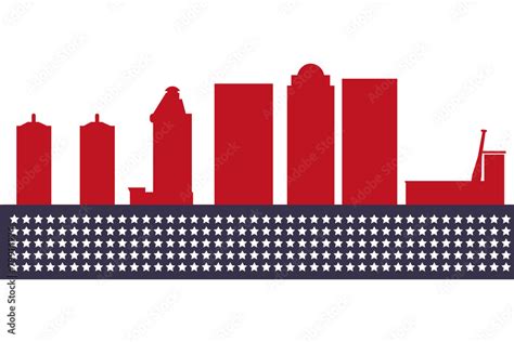 Louisville Kentucky city skyline silhouette. Vector illustration Stock ...