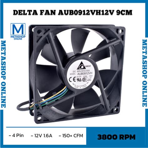 Jual Fan 9 Cm DELTA AUB0912VH 9025 12V 0 6A 3800 RPM PWM Kipas Mining