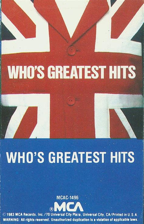 The Who - Greatest Hits (1983, Cassette) | Discogs