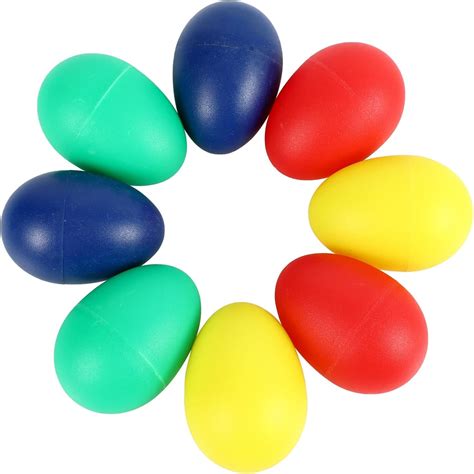 Ksrnsne Pcs Plastic Egg Shakers Percussion Eggs Sand Egg Colorful