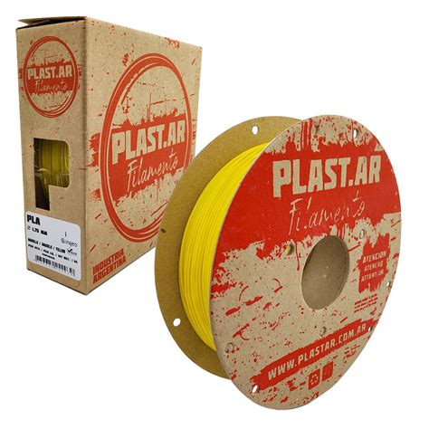 Filamento Para Impressora 3D PLA Amarelo 1 75mm 1Kg PLAST AR