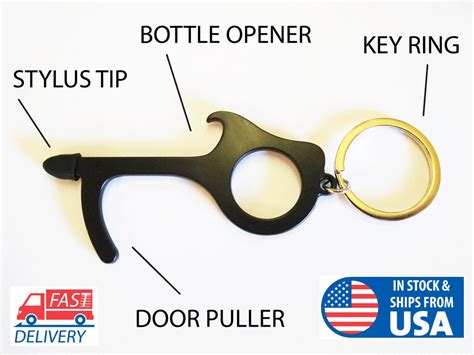 Touchless Door Puller With Bottle Opener And Stylus Tip Metal Etsy