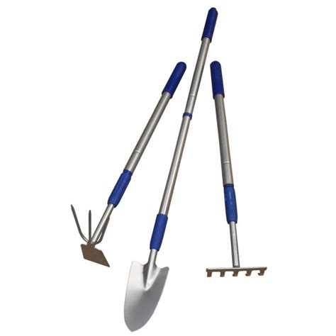 Set Outils De Jardin Un R Teau Un R Teau Feuilles Une Houe Et