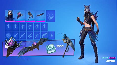 Leaked Witching Wing Quest Pack Showcase In Fortnite Myna Skin Pack Youtube