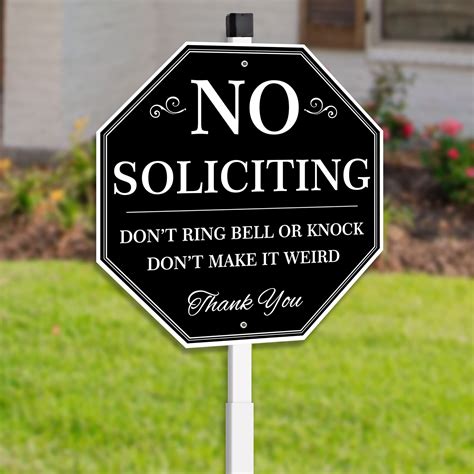 Amazon.com : Uflashmi No Soliciting Yard Sign, No Soliciting Sign for ...