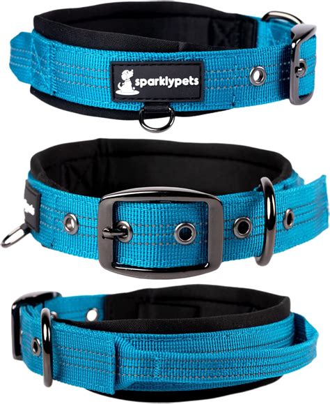 Sparklypets Heavy Duty Dog Collar With Handle For Medium And Large Dogs