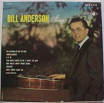 Bill Anderson - Bill Anderson Sings | Releases | Discogs