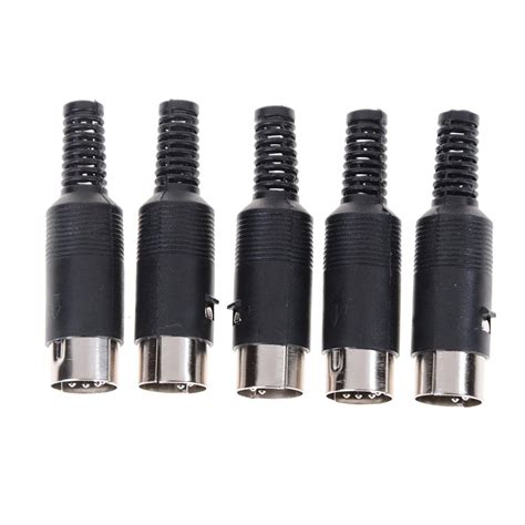 Din Male Plug Cable Connector 5 Pin With Plastic Handle Wholesale Black Color Buy Connector