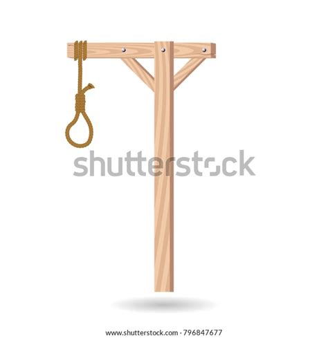 Gallows Wooden Medieval Device Hanging Stock Vector Royalty Free