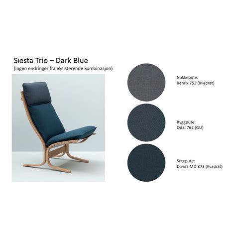 Pur Norsk Siesta Trio Tekstil Dark Blue Lenestoler Stoler Møbler