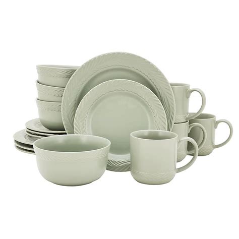 Bee Willow Asheville Vine Leaf Piece Dinnerware Set In Green