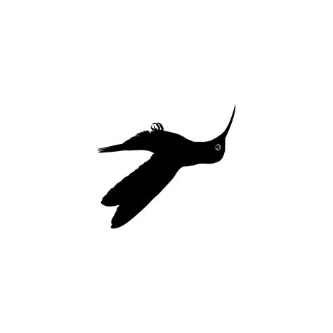 Flying Hummingbird Silhouette Can Use Art Illustration Website Logo