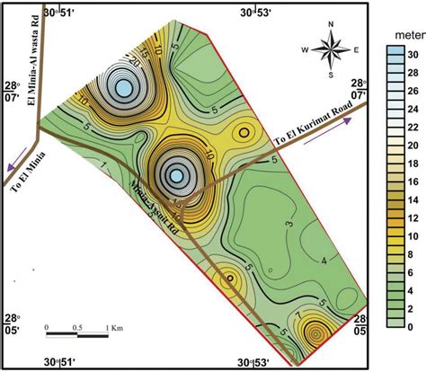 Depth To Bedrock Contour Map Of The Study Area Download Scientific