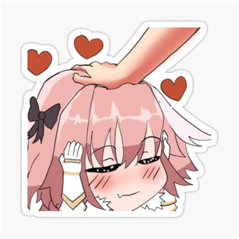 Astolfo Head Pat Sticker For Sale By JarrettIsHere Redbubble