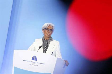 ECB President Christine Lagarde At The European Central Bank Press