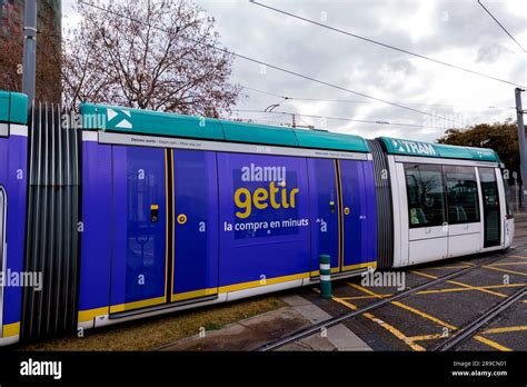 Barcelona Spain Feb Outdoor Advertisement Of Getir On A